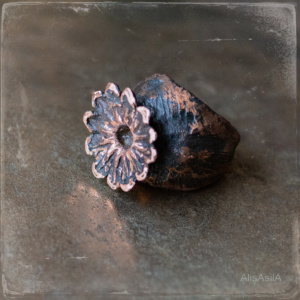 This content is the image: poppy jewelry; "Flower” ring poppies