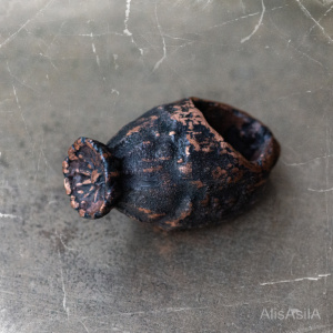 This content is the image: "Сhest” ring of copper electroforming poppies